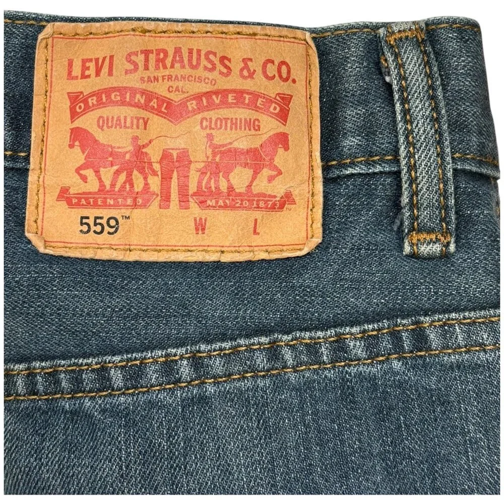 Levi Strauss 559 Range Blue‎ Straight Leg Relaxed Fit Jeans
